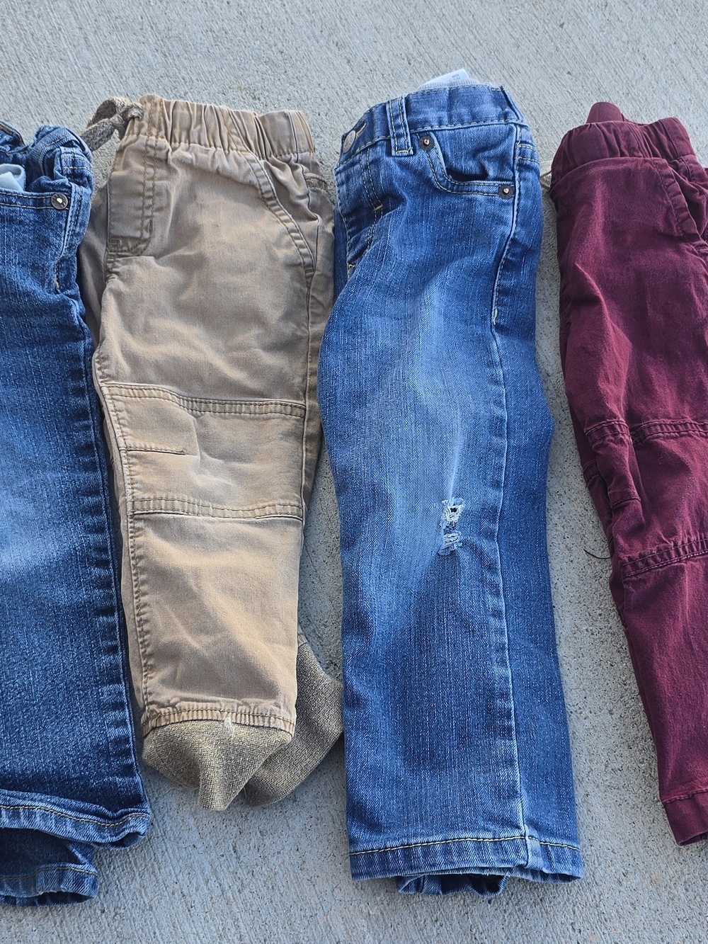 Kids Casual Pull-On Cargo Pants - Tan